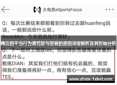 魏震因不当行为遭罚款与禁赛的原因深度解析及其影响分析